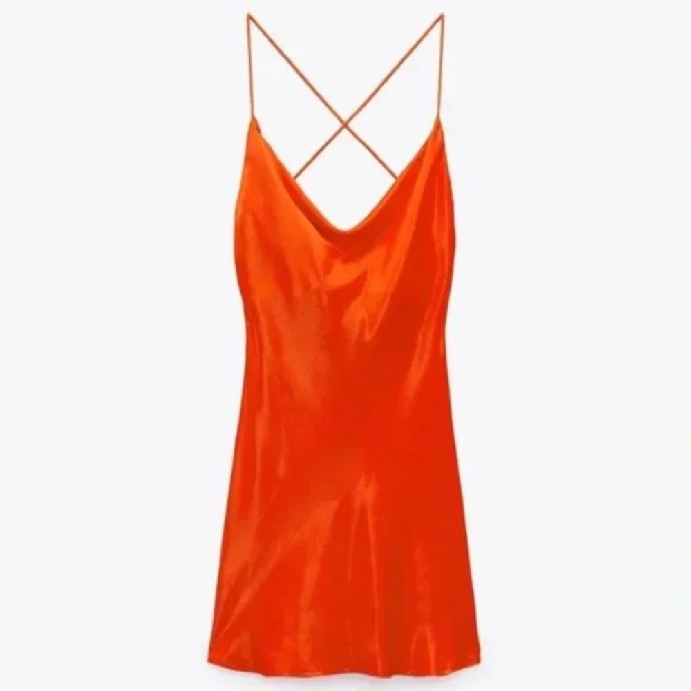 Zara Orange Mini Dress